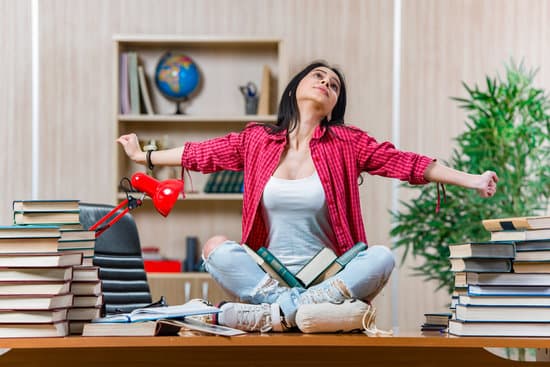 Young female student preparing for college school exams