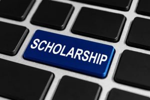 scholarship button on keyboard, education concept