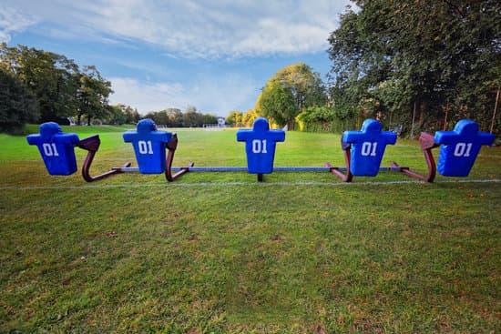 Football training field in college campus