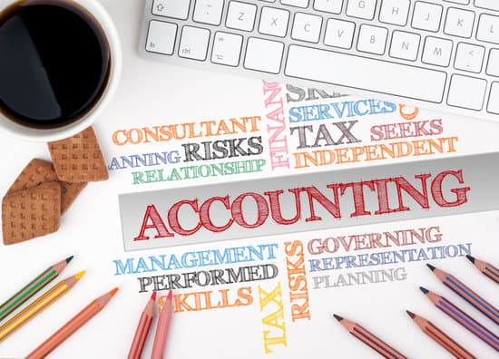 ACCOUNTING word cloud. White office desk.