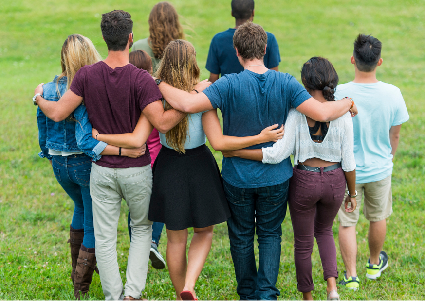 college students group - concept