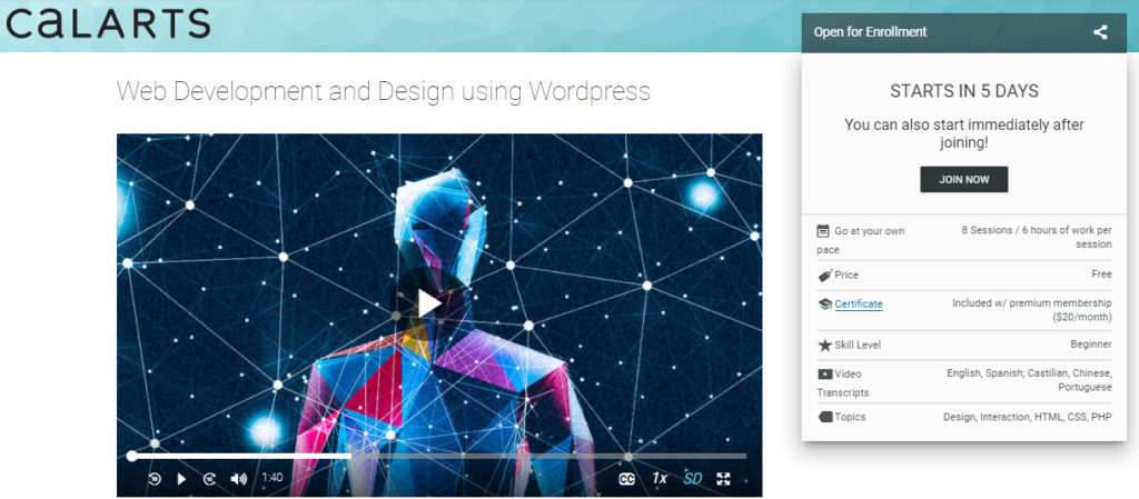 5 - Free Online College Courses for Web Design and Development