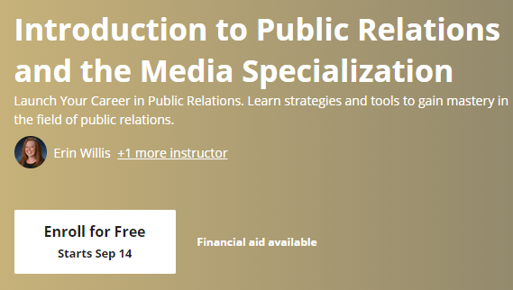 Free Online College Classes for PR and Communication 1