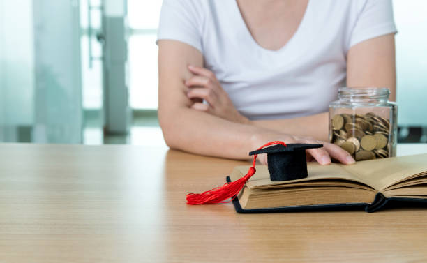 Saving money for education concept.