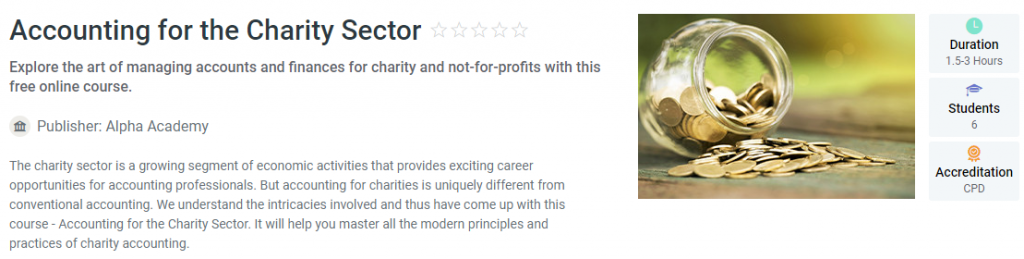 Accounting for the Charity Sector-Free Continuing Courses for Accountants