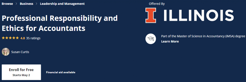 Professional Responsibility and Ethics for Accountants-Free Continuing Courses for Accountants
