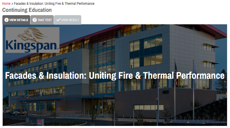 Facades & Insulation-Uniting Fire & Thermal Performance