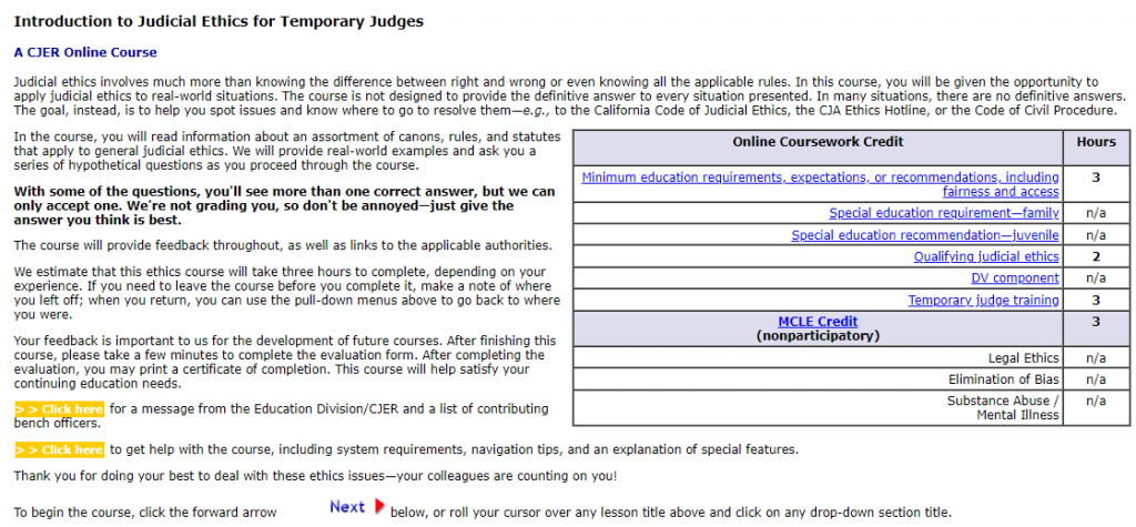 Introduction to Judicial Ethics for Temporary Judges