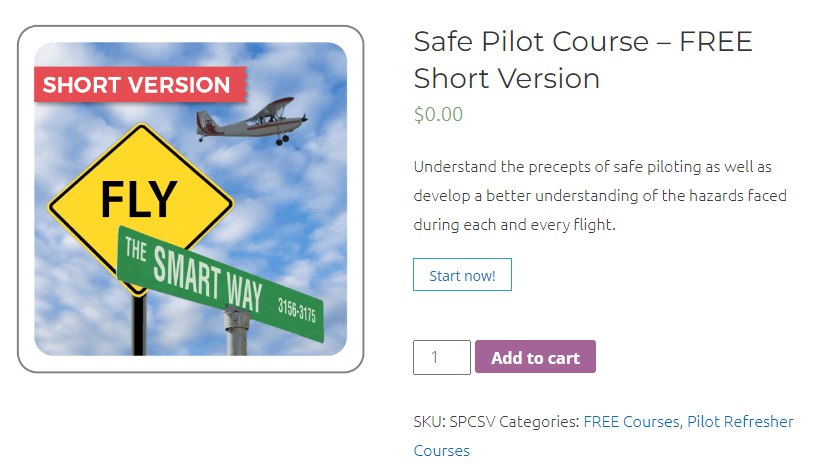 Safe Pilot Course