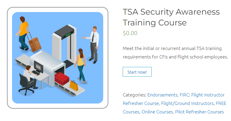 TSA Security Awareness Training Course