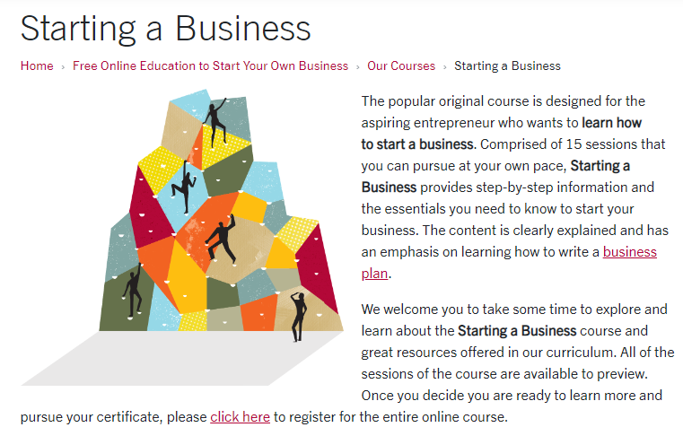 Starting A Business (Online Course)