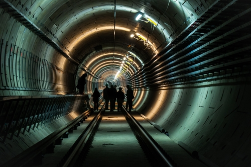 civil engineers constructing a tunnel