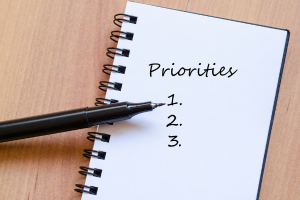 Identify priorities and set realistic goals. - Image