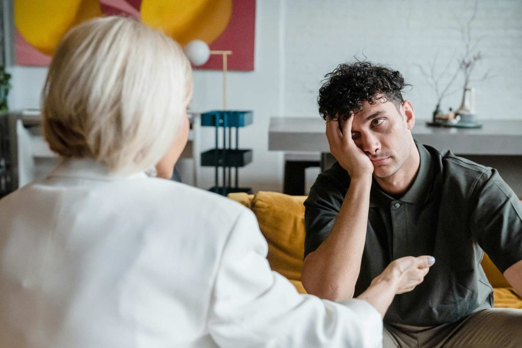 A man consulting with a behavioral analyst