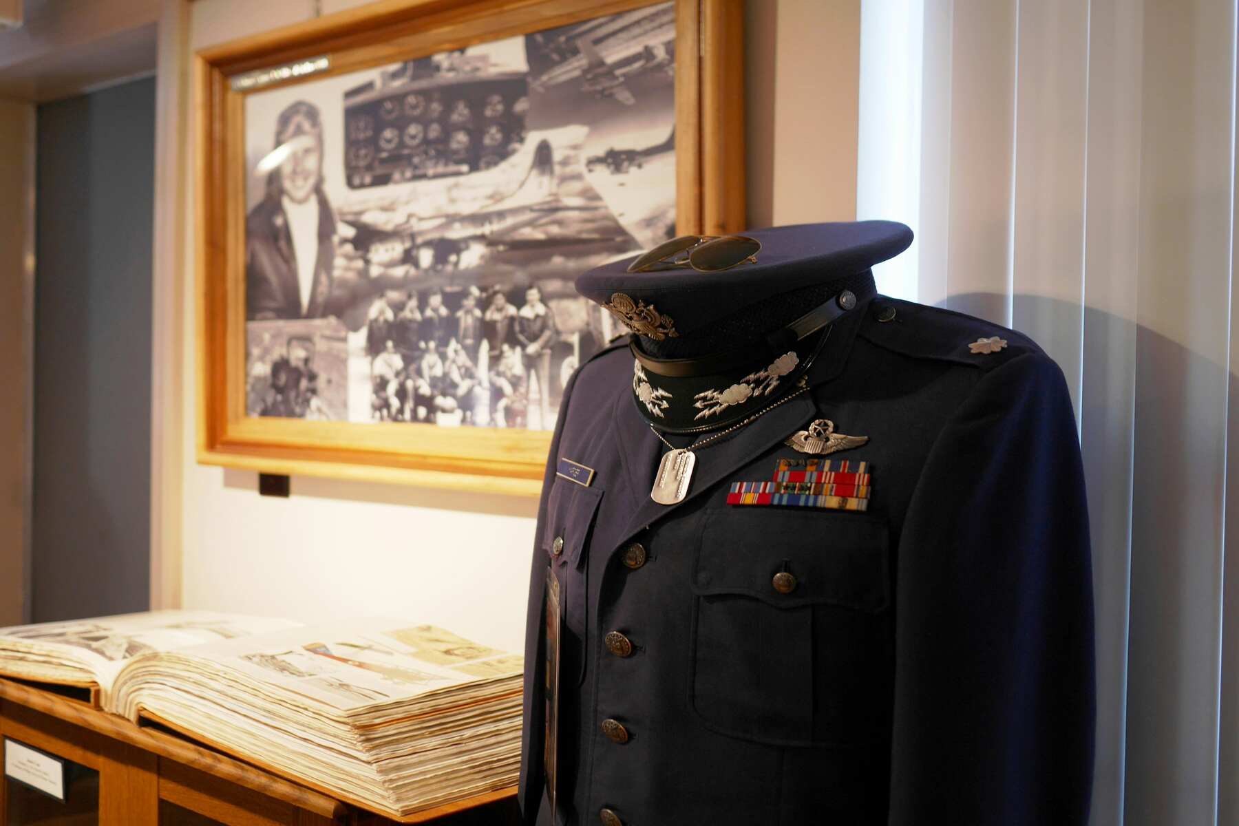A military uniform in a museum