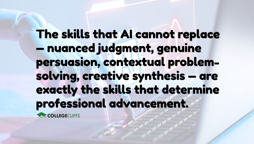 college cliff of overreliance on AI