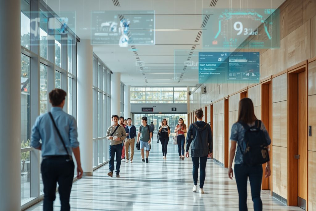 college applicants with AI concept everywhere