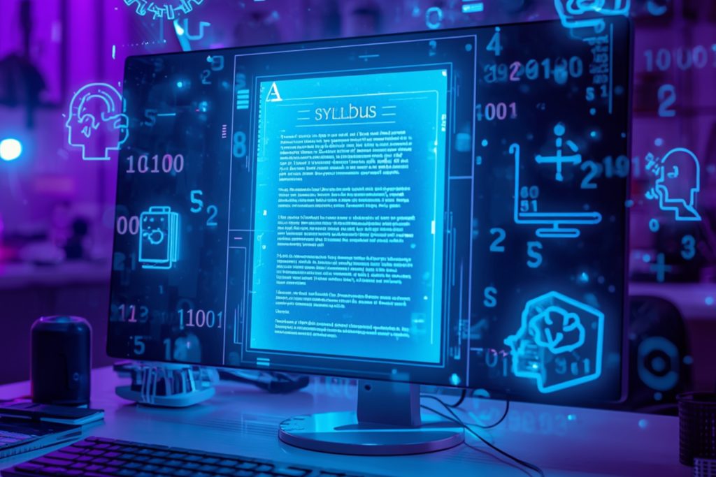 college syllabus on computer with AI integration