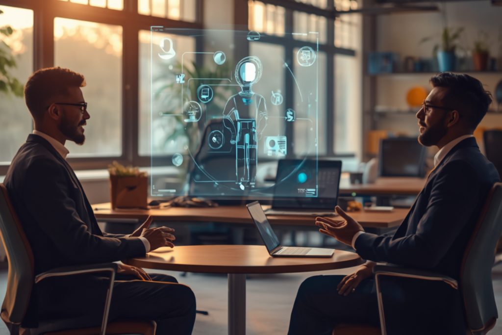 AI concept in job interview