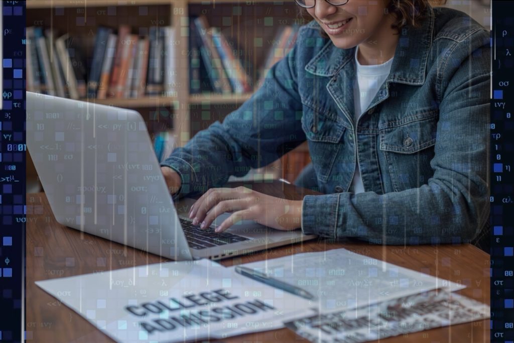 college student using AI for college admission essay