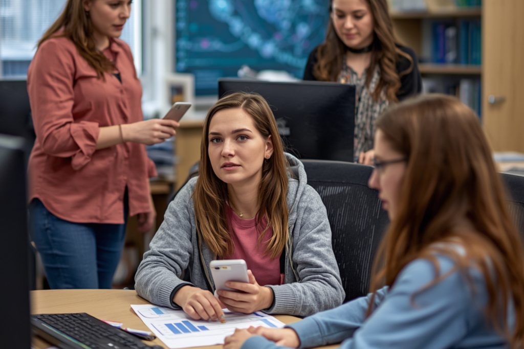 college students using AI in classes
